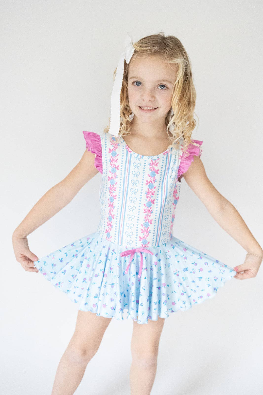 Cheeky Plum - Wholesale Leotard - Kids - Farrah Leotard - Rosé Ribbon Luxe9