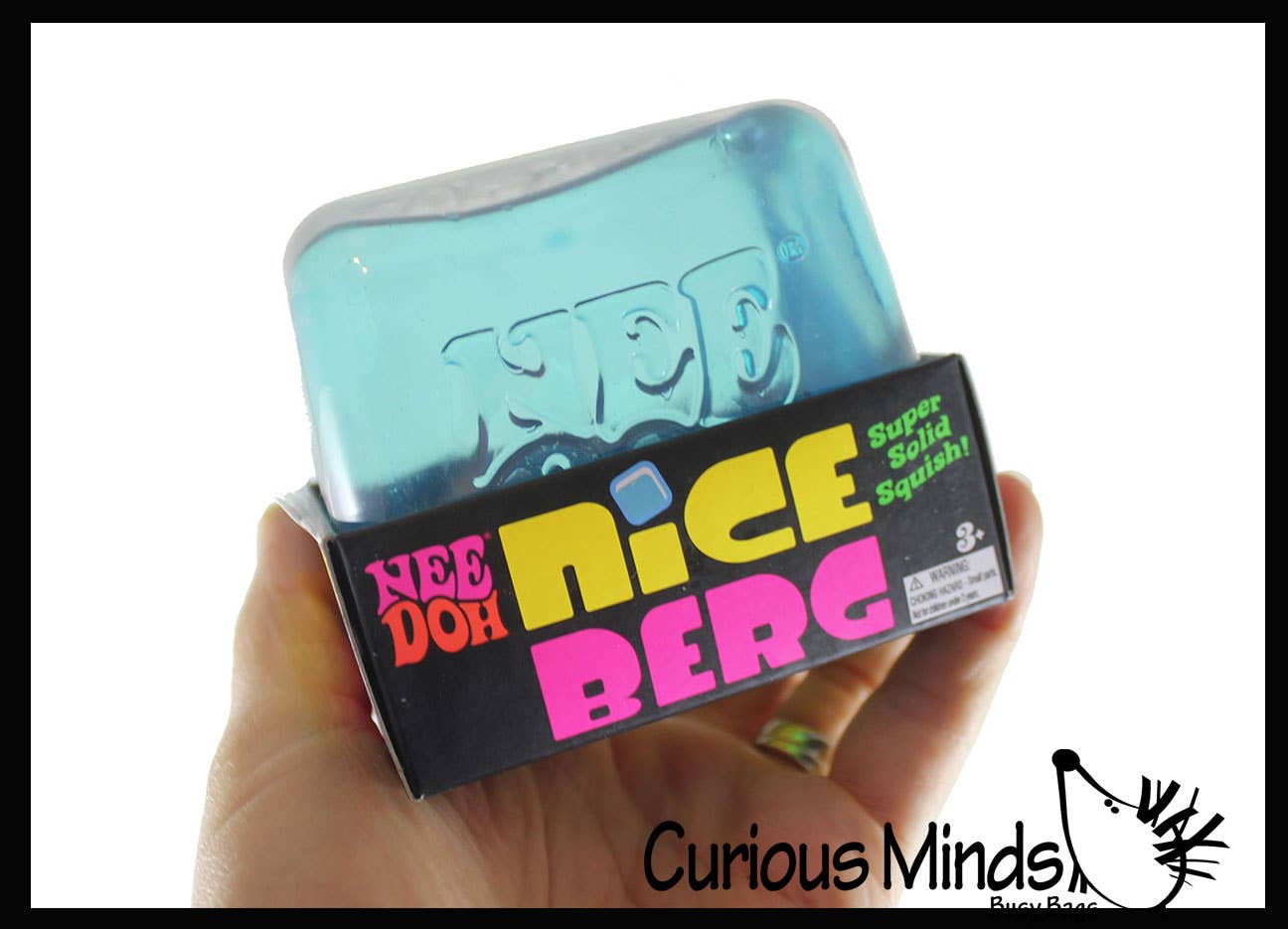 Curious Minds Toys - Wholesale Fidget Toy - Kids - 1 Nee Doh Jumbo Nice Cube Berg Ice Sugar Ball - Thick Glue/G