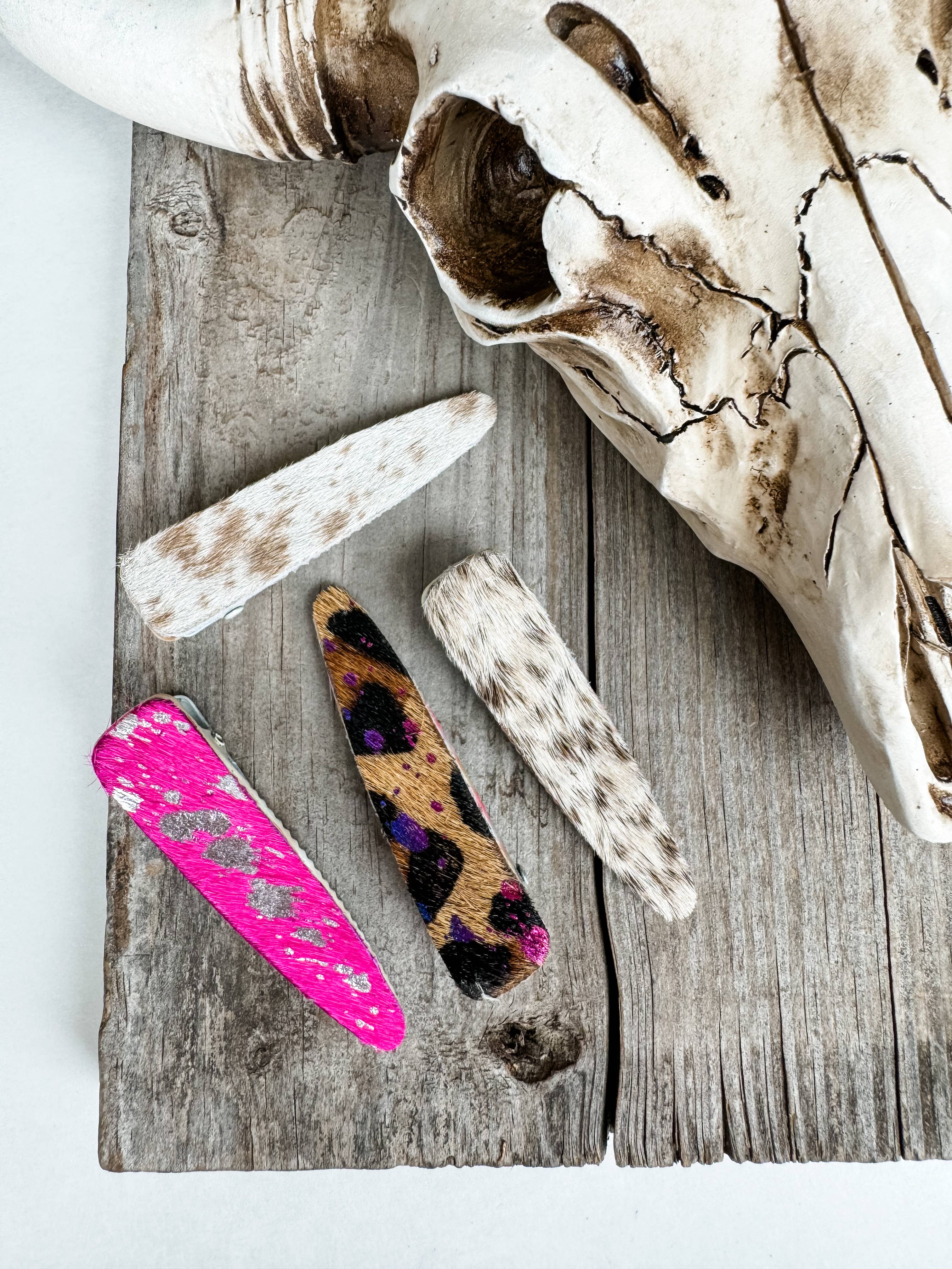 Boho Ranch Shop - Wholesale Barrette - Women's - Western Hair On Cowhide Hair Clip Barrette8