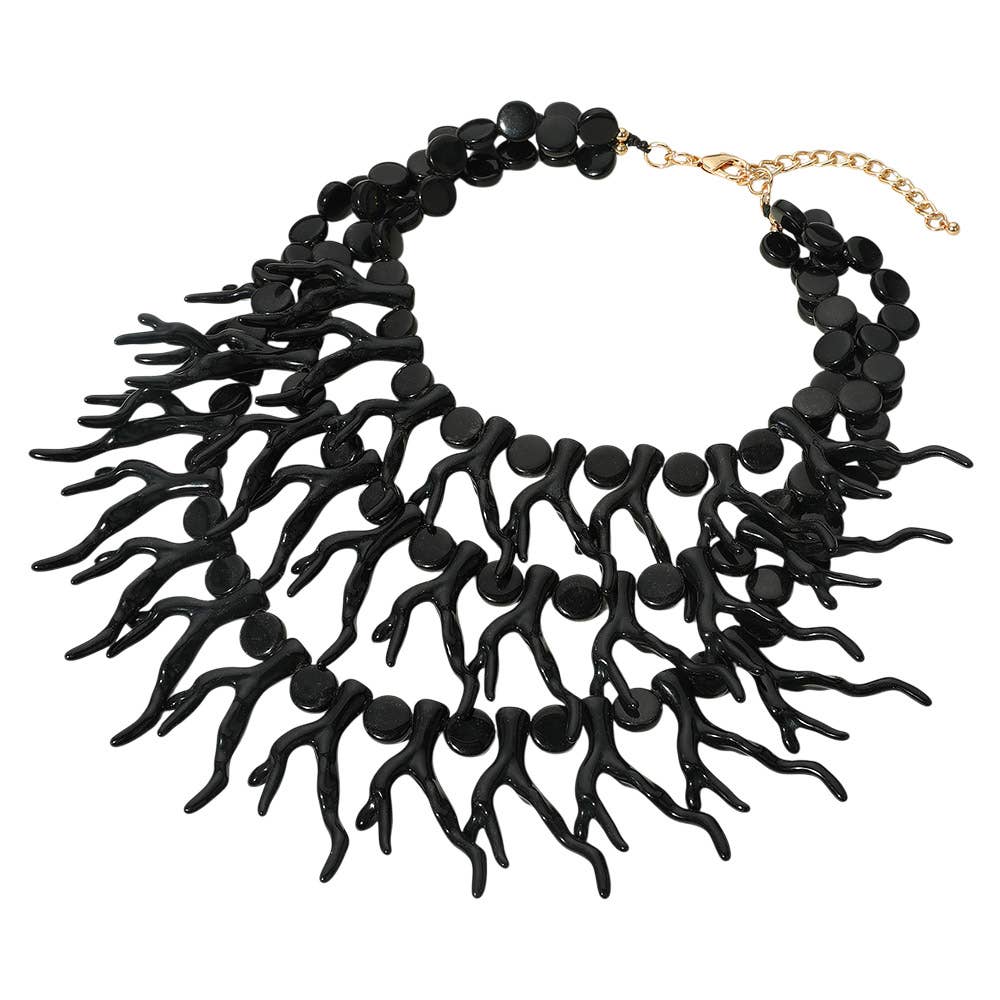 Sensibling Corp. - Wholesale Bib Necklace - Bold Layered Coral Statement Necklace1