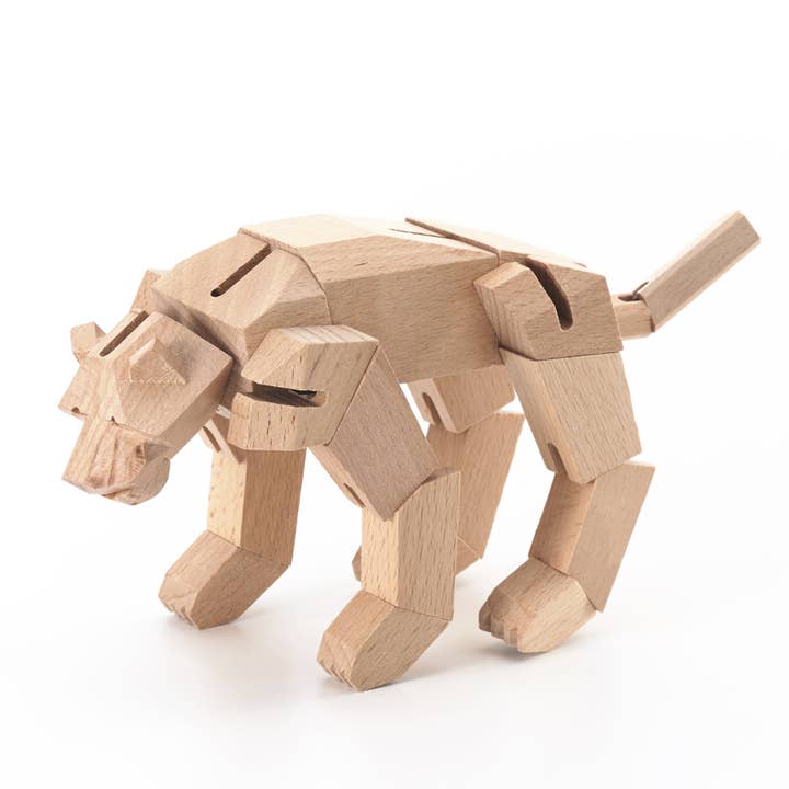 Yoshiaki Ito Design - Wholesale Wood Toy - Kids - Morphits ® Tiger Wooden Toy: Roaring Adventures Await in our3
