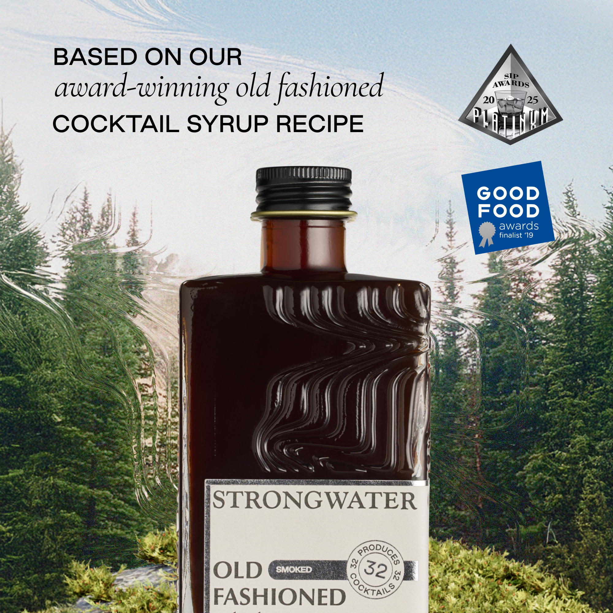 Strongwater – Großhandel Cocktailmischung/-sirup – Geräucherter altmodischer Cocktailsirup5