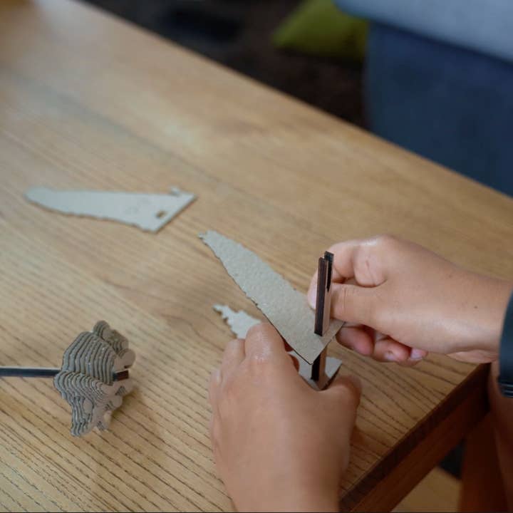 HARMANDI - Wholesale DIY Craft Kit - 3D Locomotive cardboard puzzle sculpture - Creatifwood2