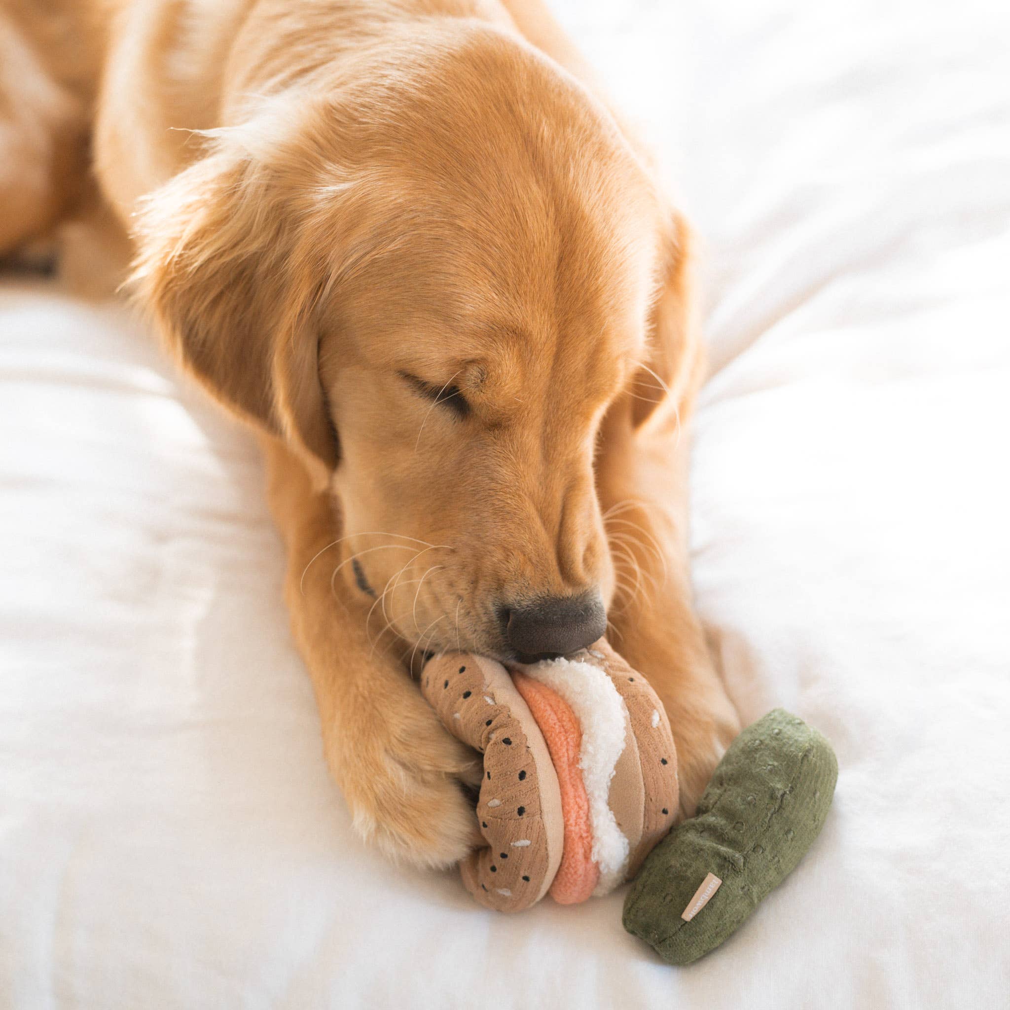 Lambwolf EU - Wholesale Pet Plush Toy - Dog - Bagel + Pickle //Enrichment Toy 6