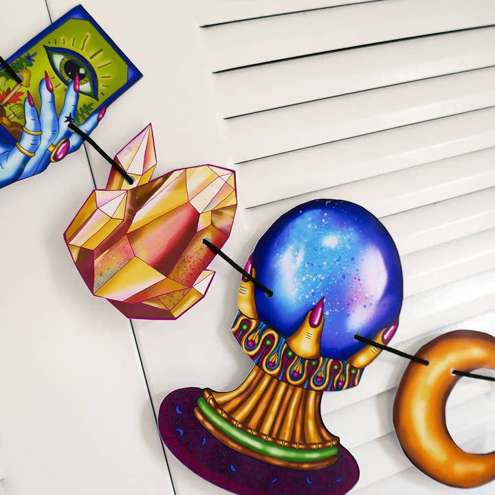 THE PAPER IDOLL - Wholesale Bunting/Garland - Witchyvibe garland, Witchcraft party mystic decor, Halloween6