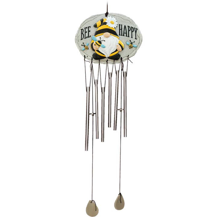 Spoontiques, Inc - Wholesale Wind Chime - Bee Gnome Wind Chime