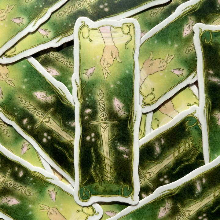 "The Cursed Sword" Sticker for wholesale by Laney Art