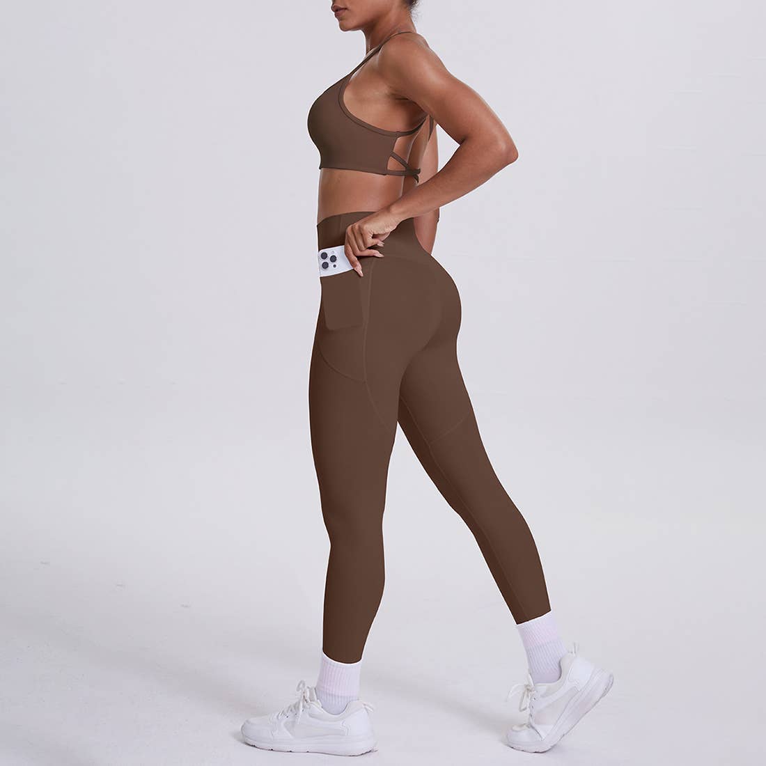 Sodalemon - Wholesale Activewear Set - Women's - Women High-Waisted Yoga Set: Sports Bra + Sculpting Leggings1