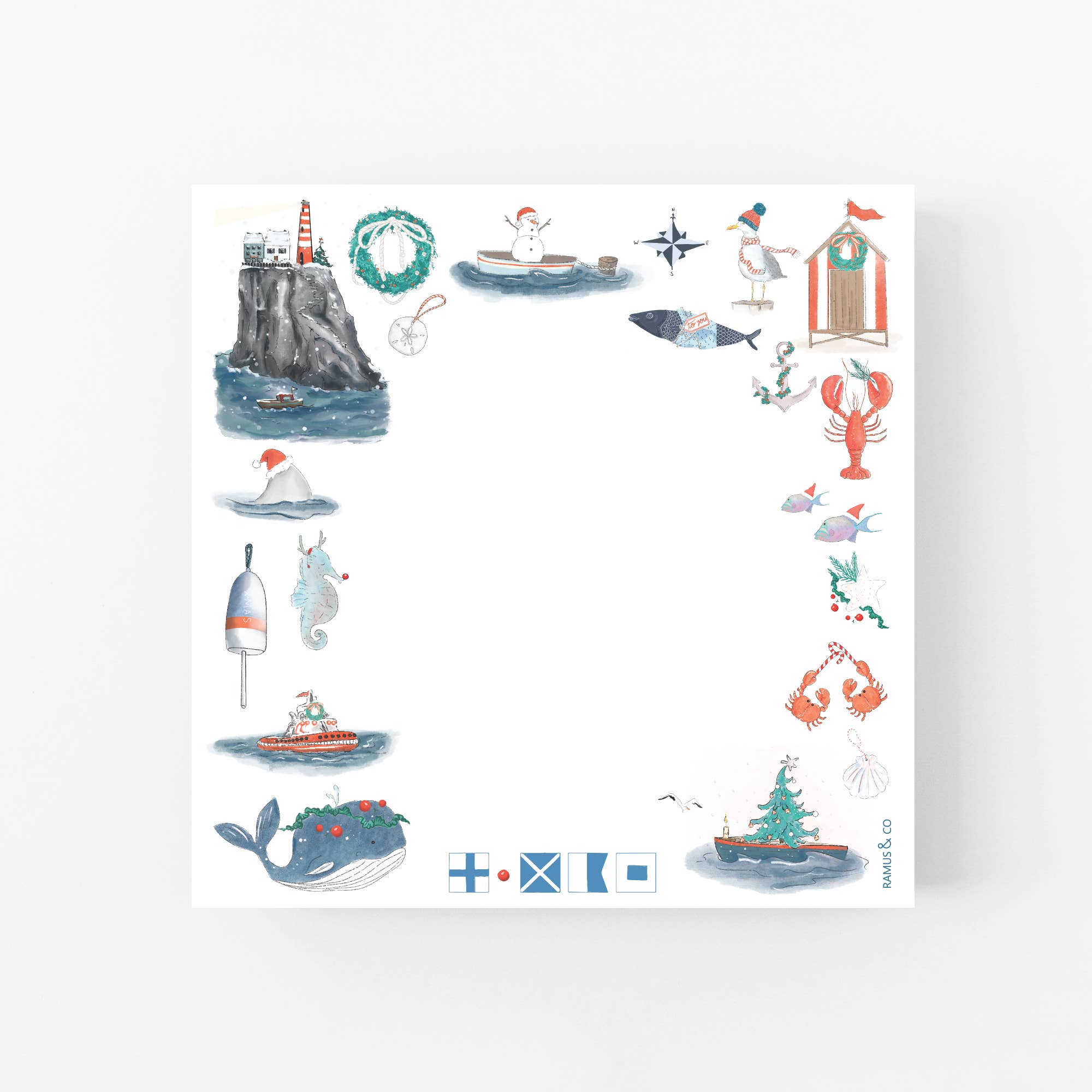 Ramus & Co. - Wholesale Notepad - Seas N' Wishes Square Notepad0