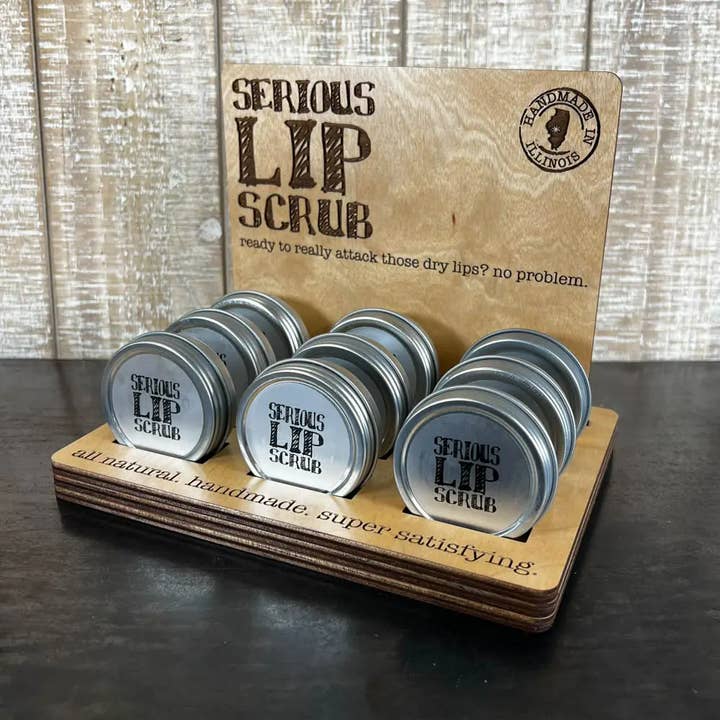 Natural Lip Scrub Display Package for wholesale by Serious Lip Balm