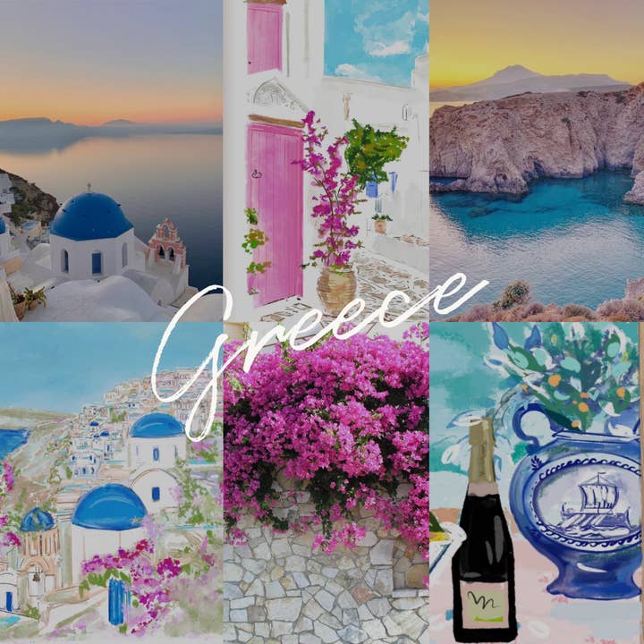 Rebecca Illustrated - Wholesale Art Print - MYKONOS - Art Print4