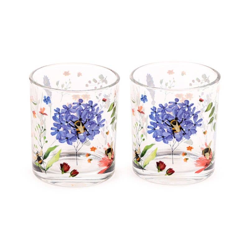 Nibble Distributors Ltd - Wholesale Drinking glass/cup - Nectar Meadows S/2 glass tumblers1