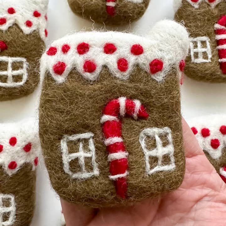 Sewing Seeds Play - Wholesale Christmas Decoration - One Felt Gingerbread House0