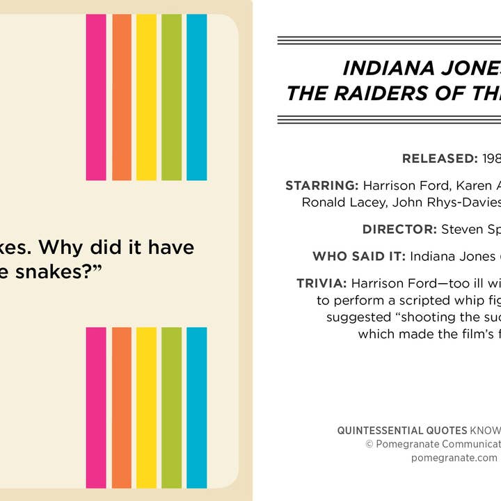 Pomegranate - Wholesale Card Game - Quintessential Quotes: A Quiz Deck on Movies of the ’80s, ’90s & 2000s3