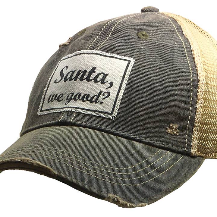 Santa, we good? Trucker Hat Baseball Cap for wholesale by Vintage Life