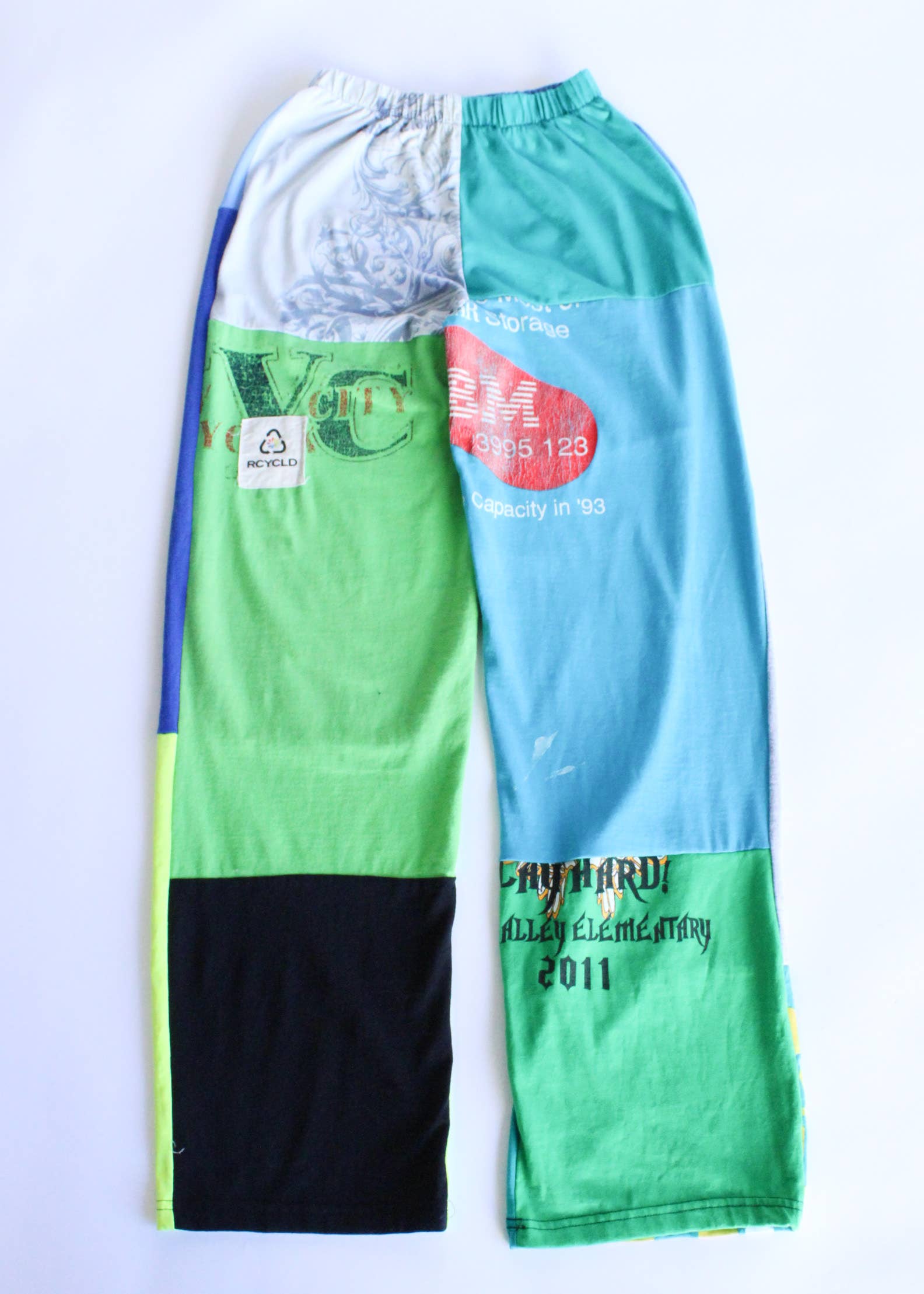 American Recycled Clothing - Wholesale Broek - Dames - Bundel grafische broekjes van vintage t-shirts met elastische taille9