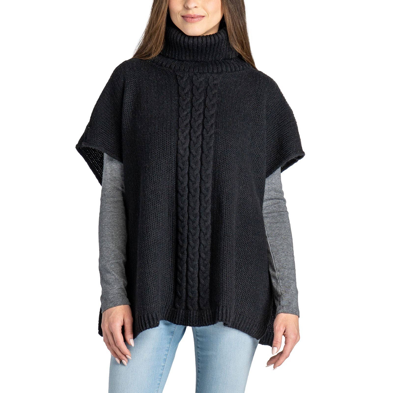 DM Merchandising - Wholesale Poncho - Women's - Jack & Missy Park City Poncho Open Stock0