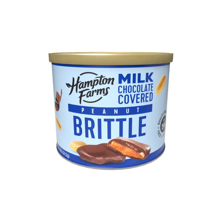 Milk Chocolate Covered Peanut Brittle for wholesale by Hampton Farms