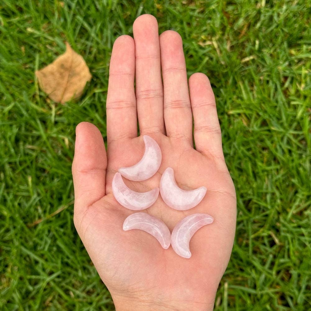 Earths Elements Wholesale - Vente Pierre et cristal de spiritualité - Lunes de cristal, Quartz rose - paquet de 101