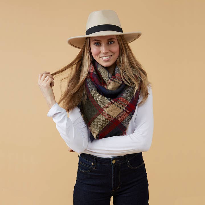 Hadley Wren - Wholesale Scarf - Women's - Sangria Blanket Scarf3