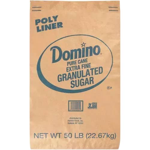 EcoQuality - Wholesale Sugar/Sweetener - 50lb Domino Sugar Pure Cane Extra Fine Granulated Sugar1