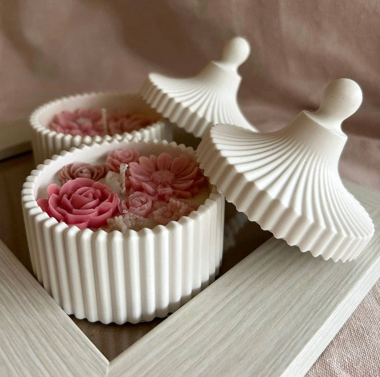 Aristocrat Creation - Wholesale Candle Holder - Elegant Stripped Wholesale Jars 3