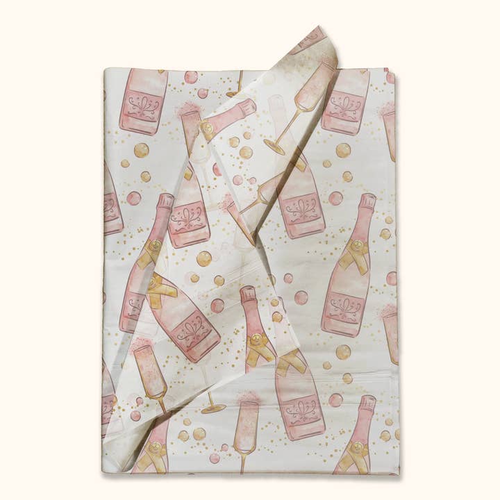 Champagne Bottles Printed Tissue Paper for wholesale by Eleven Fashion