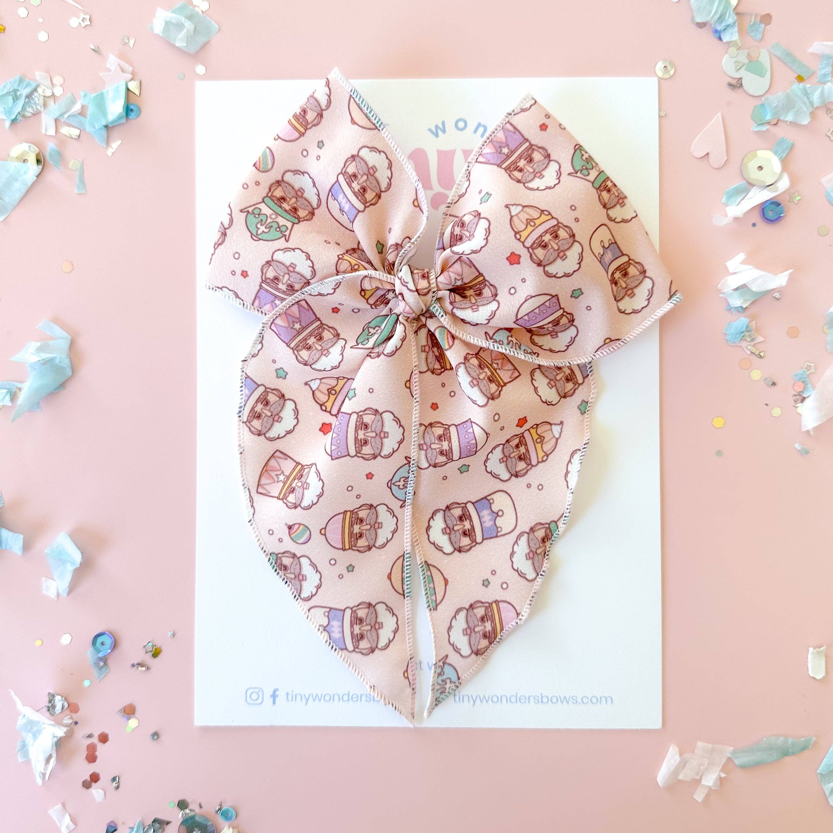 Tiny Wonders Bows - Vente Nœud pour cheveux – enfant - Casse-noisettes, crêpe de Chine0