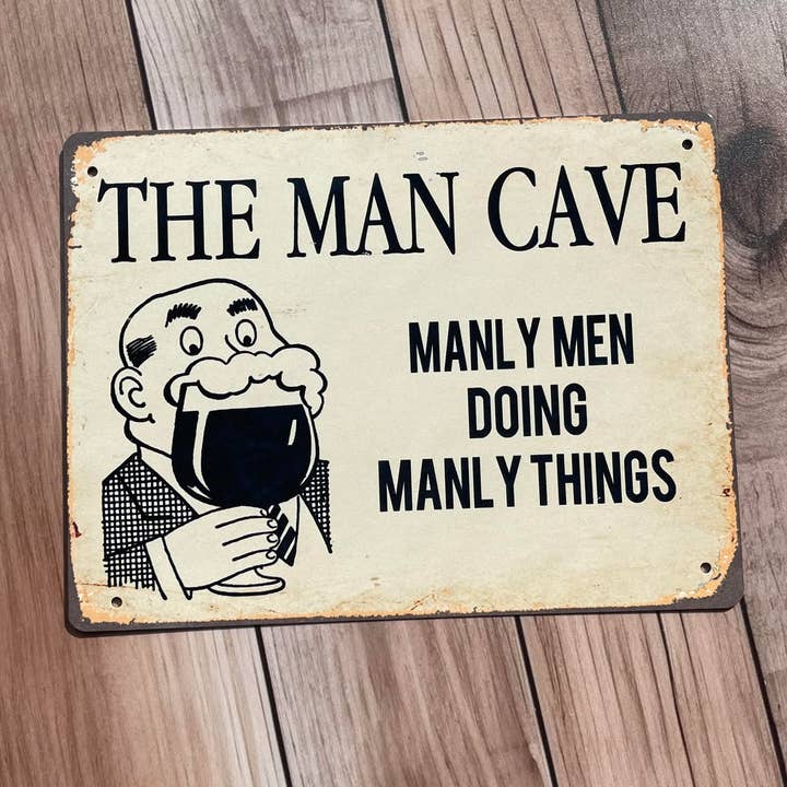 The British Metal Signs Company - Wholesale Sign - Man cave fun notice for him wall art Metal Sign Plaque