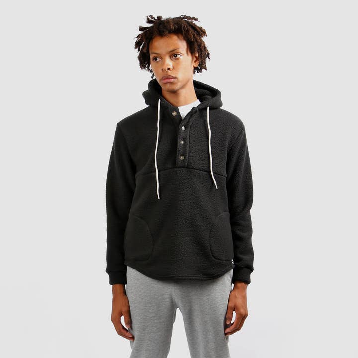Muttonhead - Wholesale Hoodie - Unisex - Camping Hoodie - Black Sherpa