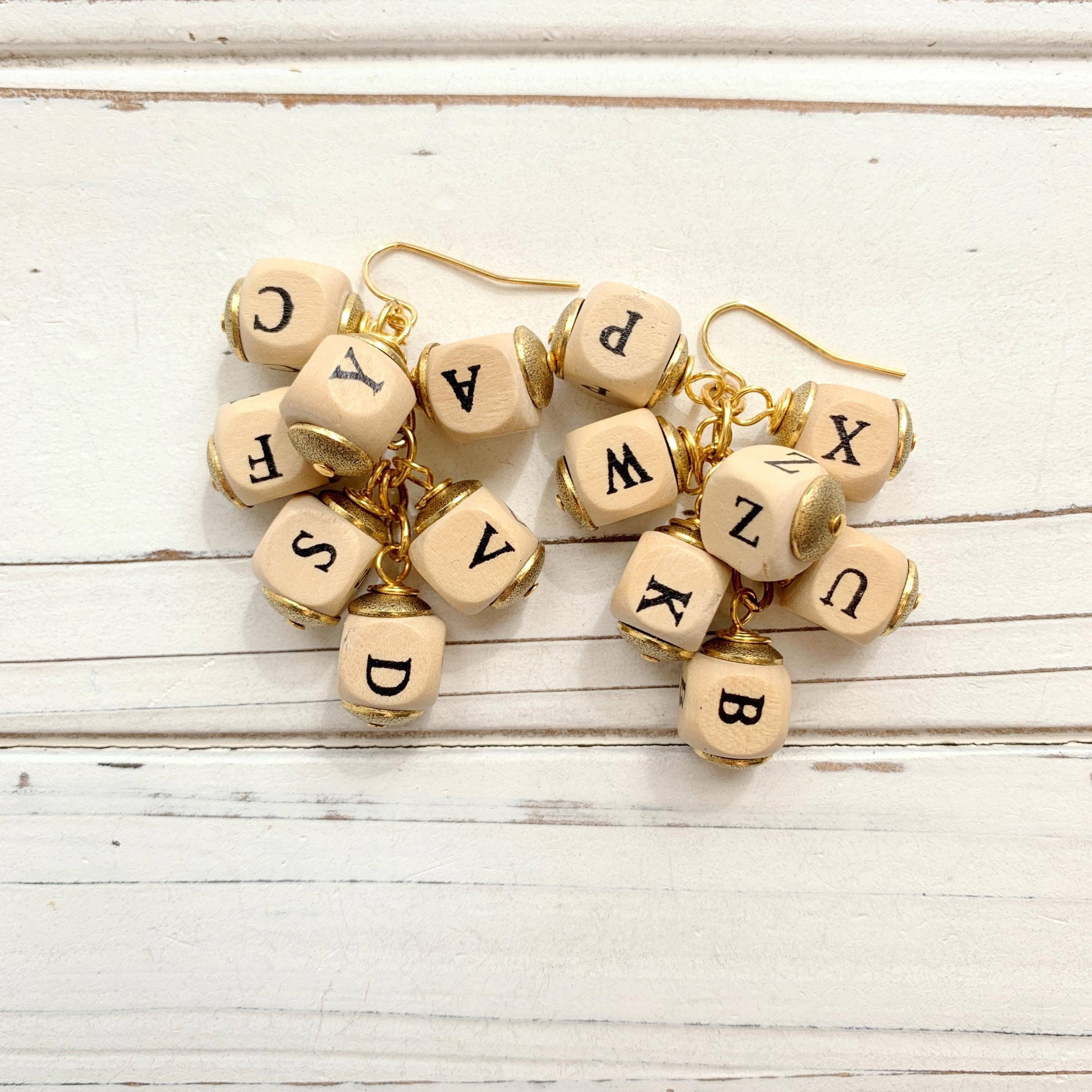 Lenora Dame - Wholesale Dangle Earrings - Iconic Alphabet Earrings1