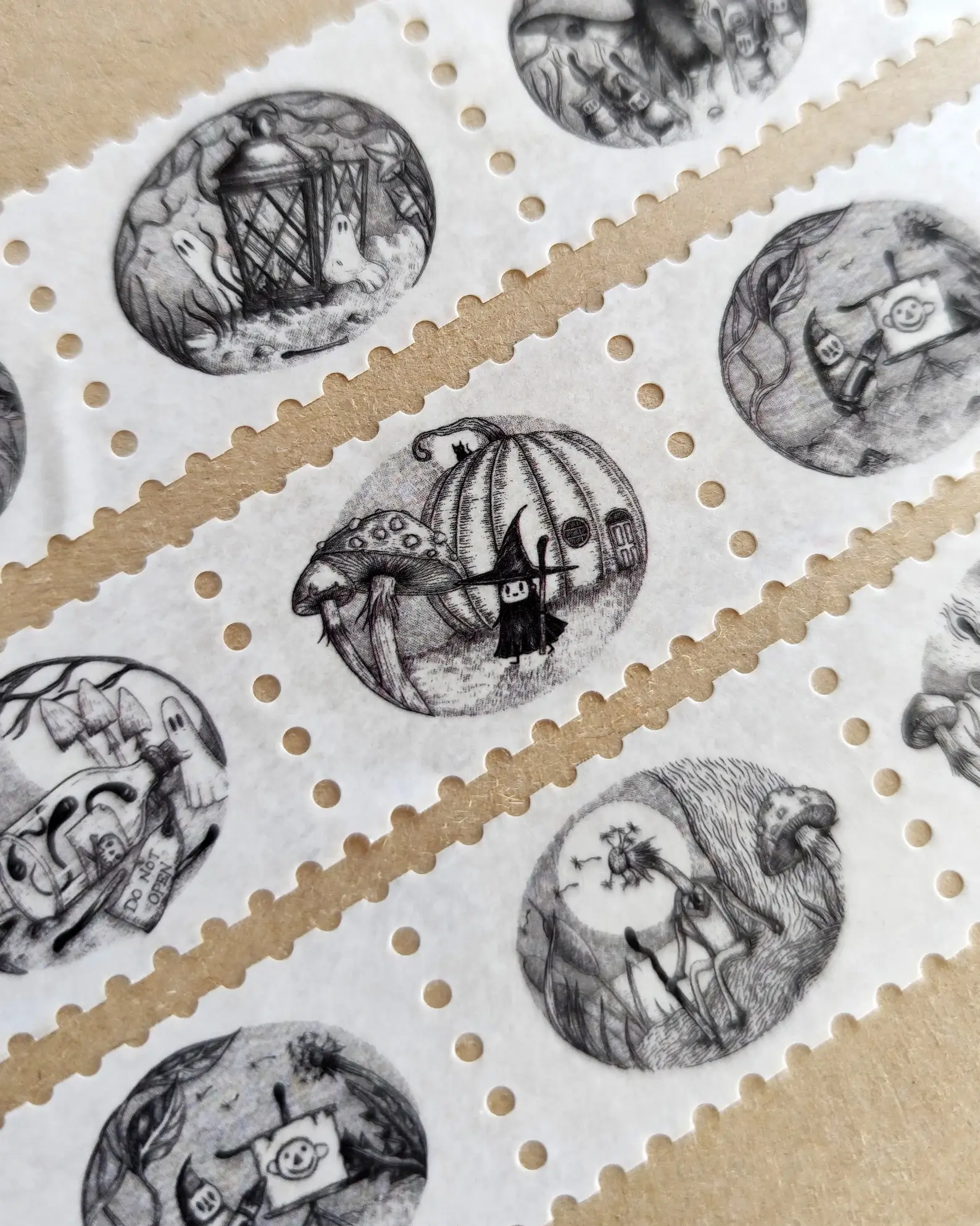 Jon Turner Illustration - Wholesale Washi Tape - Matchsticks Miniatures Fantasy Art Stamp Washi Tape5