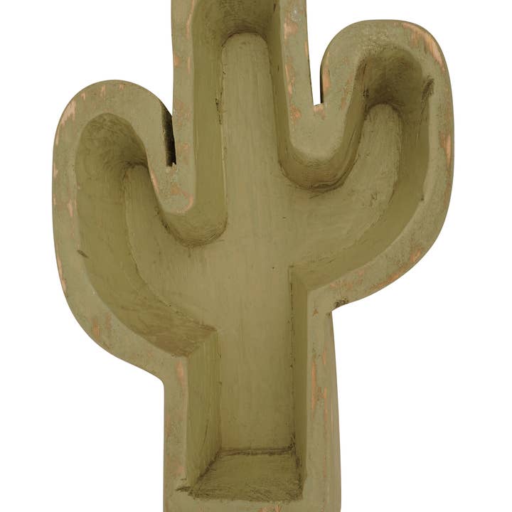 My Amigos Imports - Wholesale Candle Holder - Cactus Bowl-10 x 14 inch-Carved-Candle Ready-4 Color Choices11