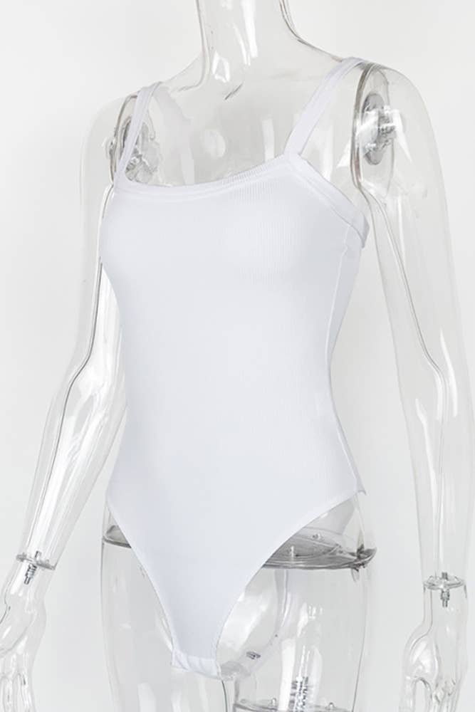 UNISHE - Wholesale Bodysuit - Women's - Ribbed Knitting Spaghetti Bodysuit ZZKF8712