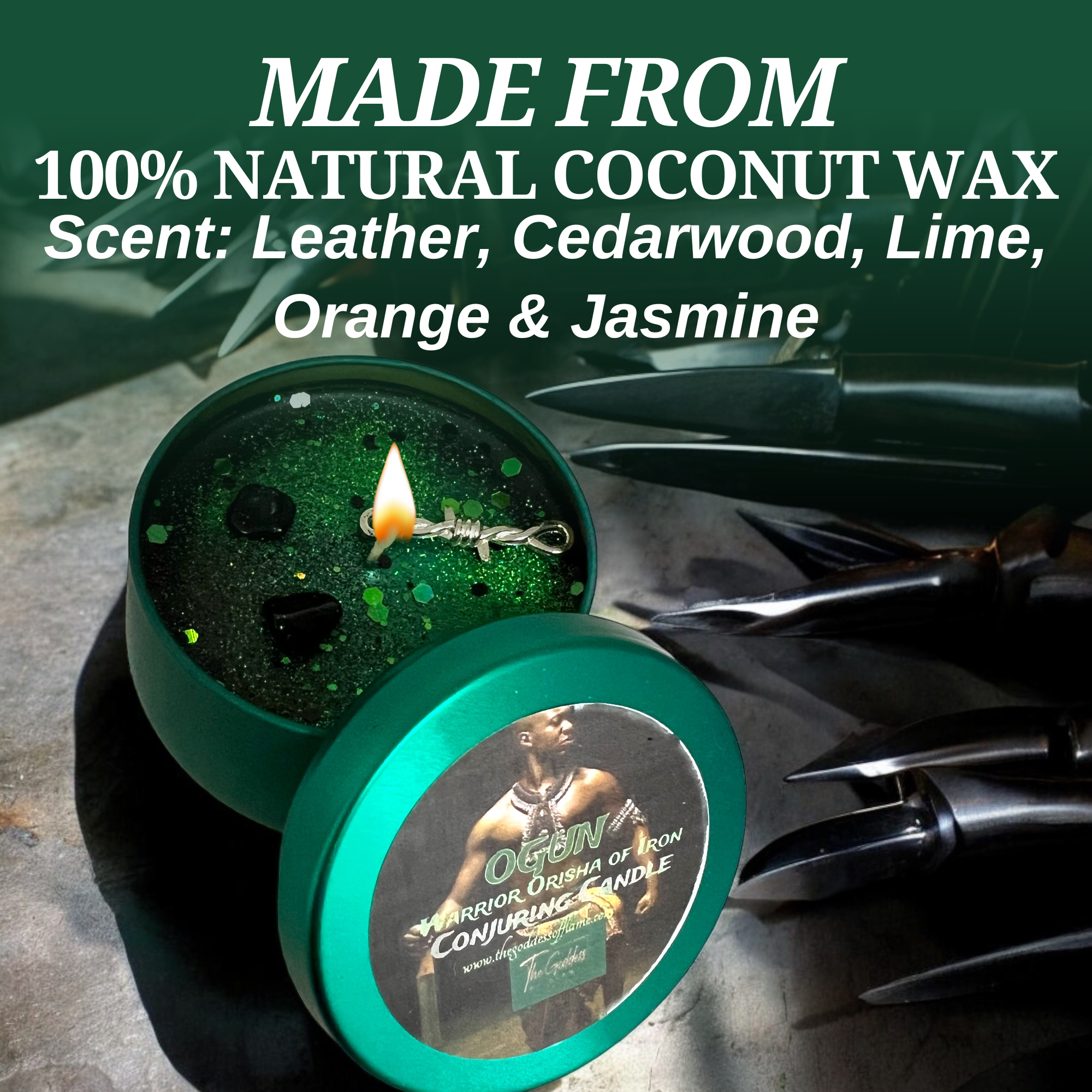 The Goddess of Flame - Wholesale Travel Candles - Ogun Warrior Orisha of Iron Spiritual Offering Magic Candle2