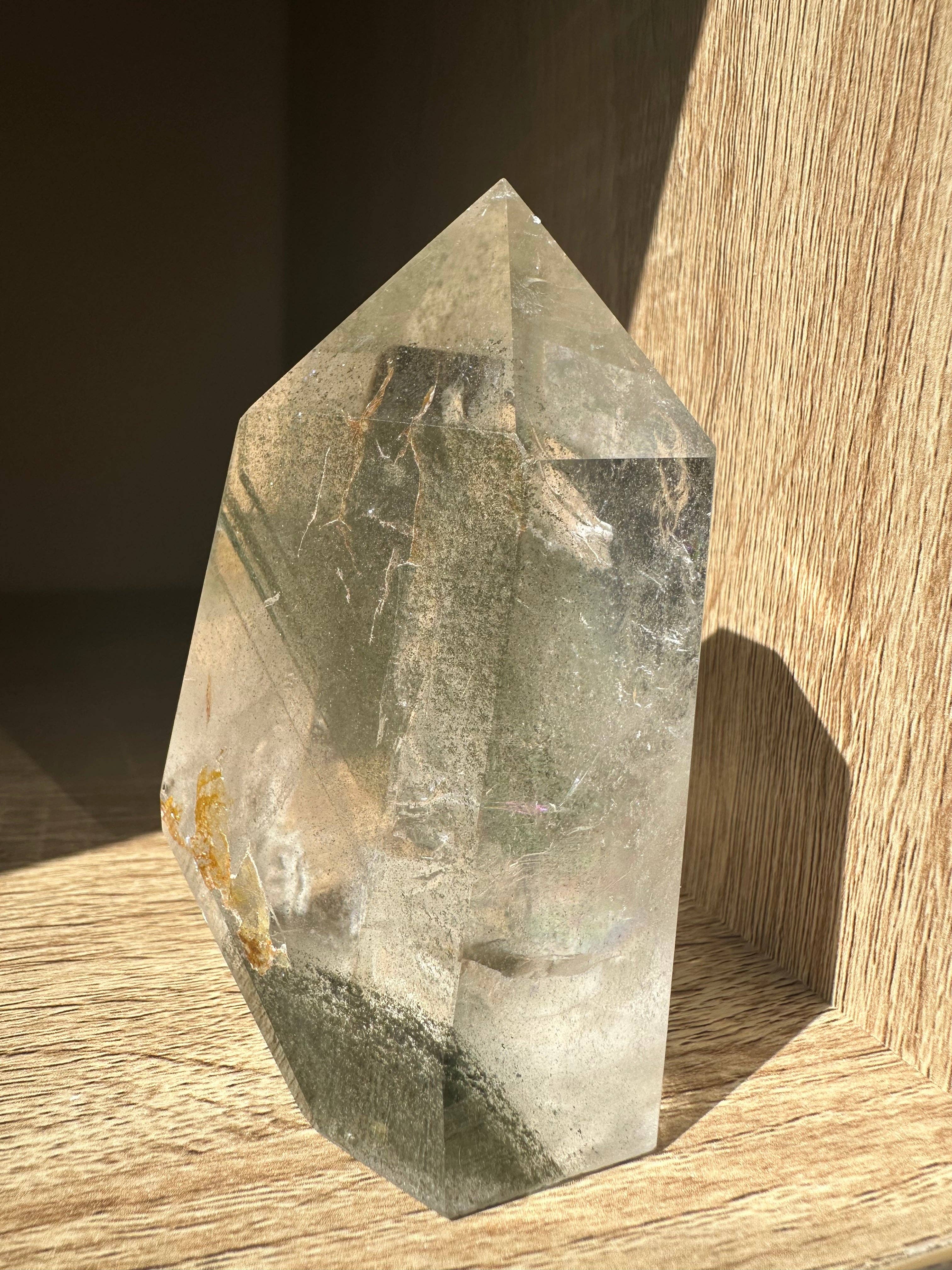 Moon Rituals - Wholesale Spiritual stone/crystal - Rare Natural Garden Quartz tower garden with Rainbow quartz point Lodolite tower Scenic Quartz crystal point green phantom quartz point， Christmas Crystal Gift #64