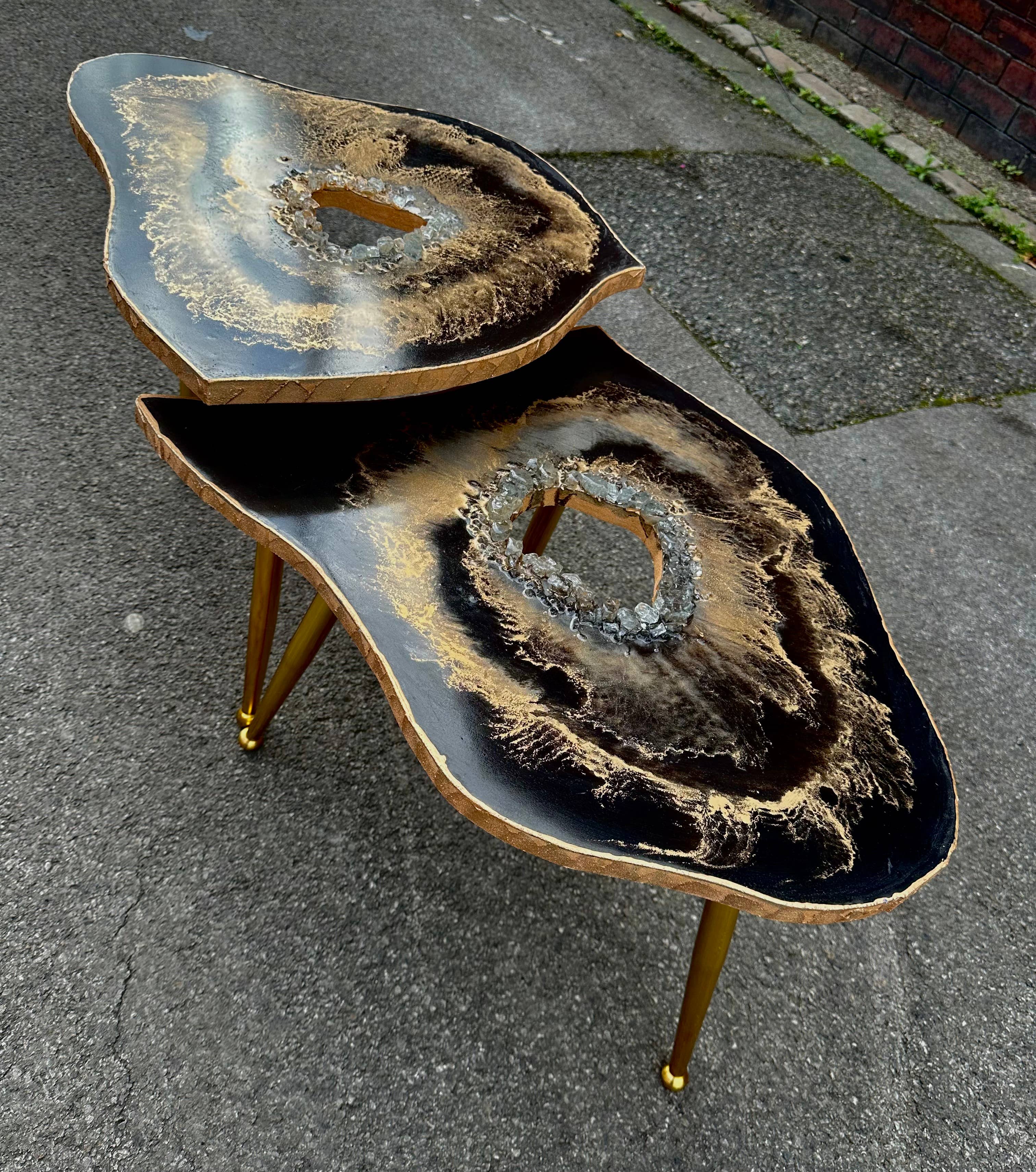 SamshineDesign - Wholesale Coffee Table - 2  Nesting agate table Large Epoxy art geode coffee/side (Copy)1