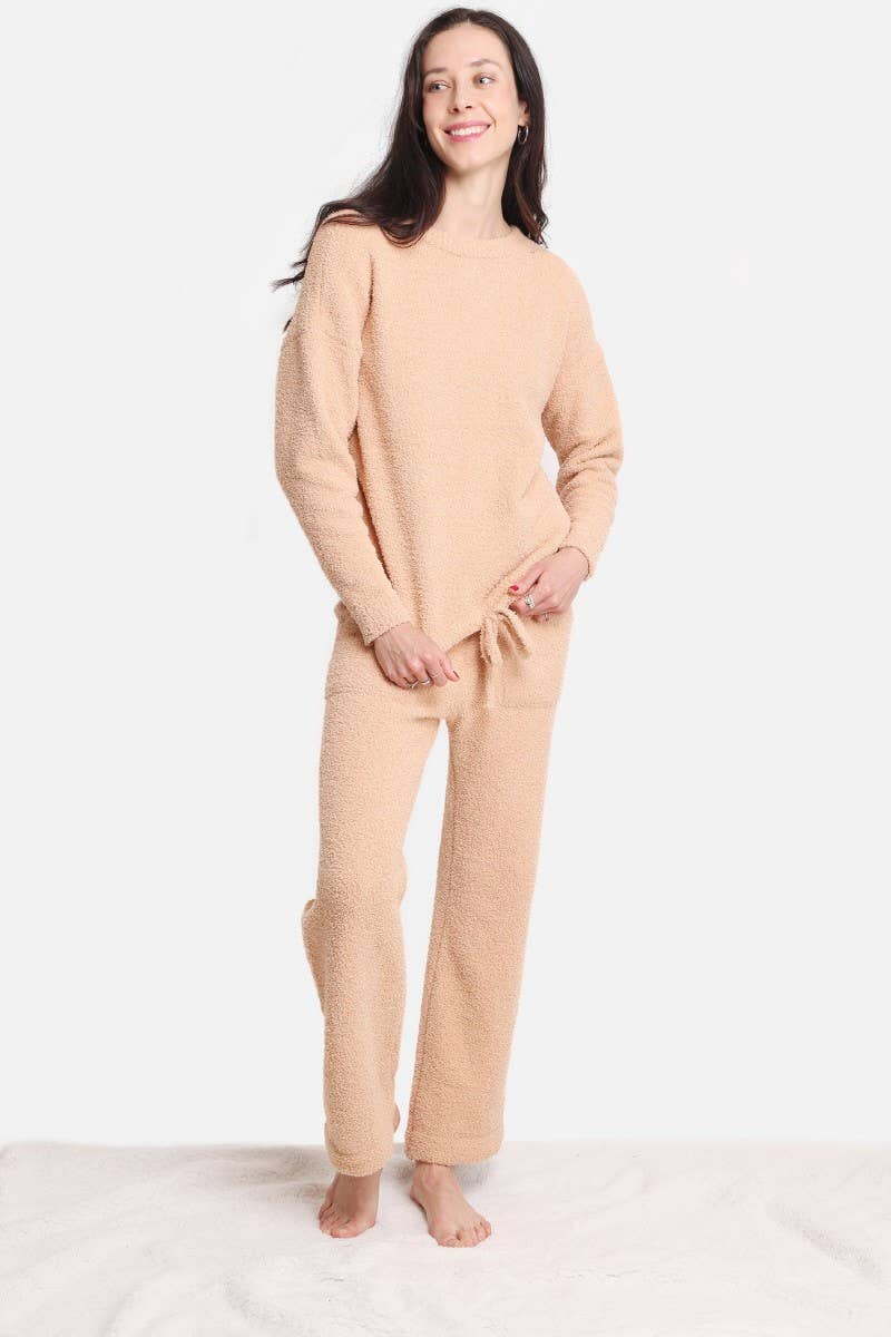 Fashion City – wholesale Sweatshirt – Women's – Solid Color Luxury Soft Lounge Pullover Sweater19