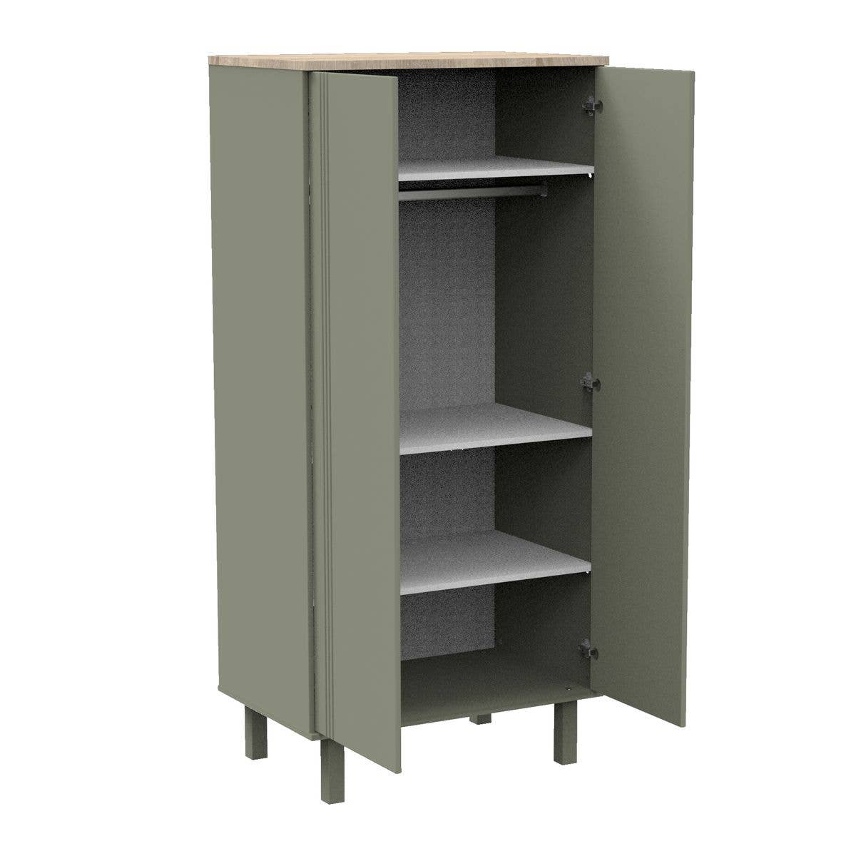 Sauthon - Wholesale Cabinet - ELEONORE KHAKI 2-DOOR WARDROBE2