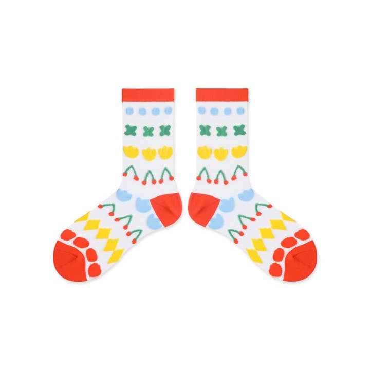 Funkyrel® Atzbranding Limited - Wholesale Socks - Women's - Rufia - Pastel Cartoon Socks - Breathable & Soft12