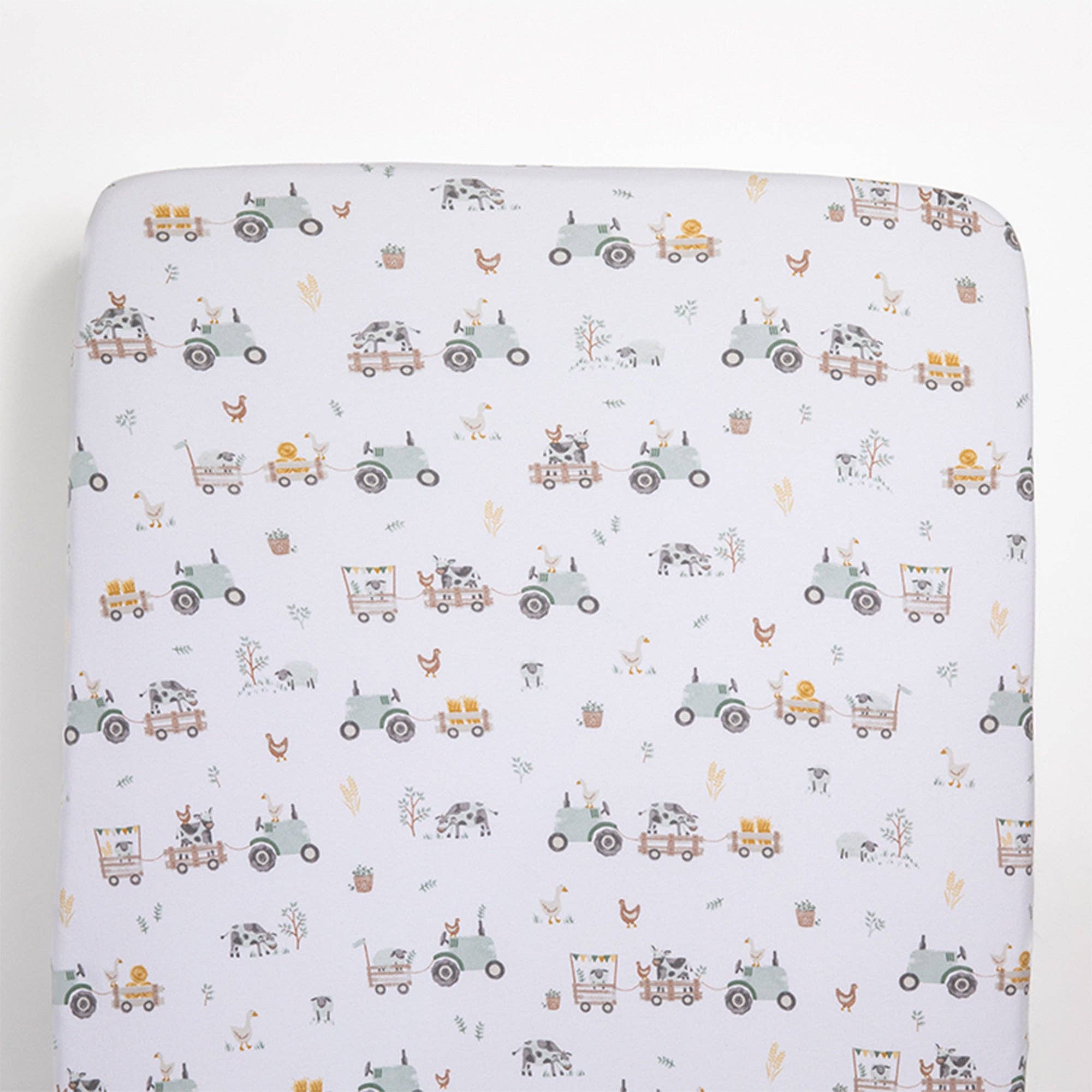 Living Textiles - Wholesale Fitted sheet – Child & baby - 2 Pack Cot Fitted Sheets - Tractor Ride1