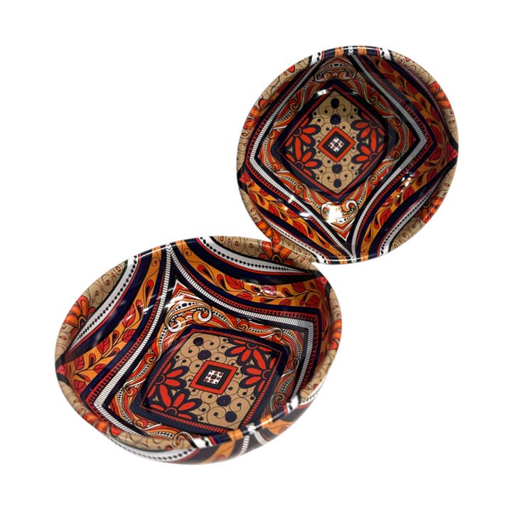 Metal Bowl Traditional Pattern Small for wholesale by CRETE TRADING INC