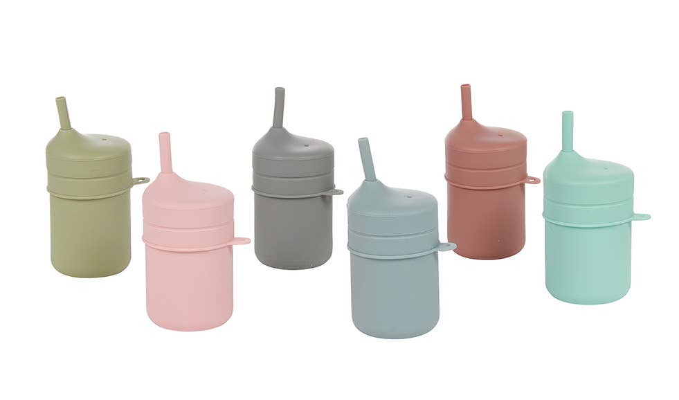 London Bridge & Maison Chic - Vente Verre/tasse – enfant et bébé - Tasse à boisson en silicone avec couvercle et paille8