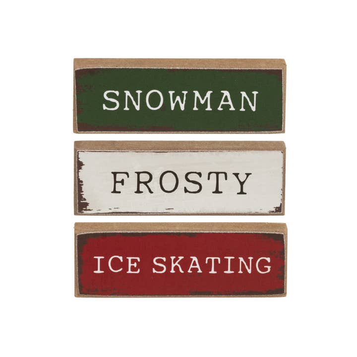 Frosty Snowman Ice Skating Tiny Mini Stick - 3 Asstd. for wholesale by The Hearthside Collection