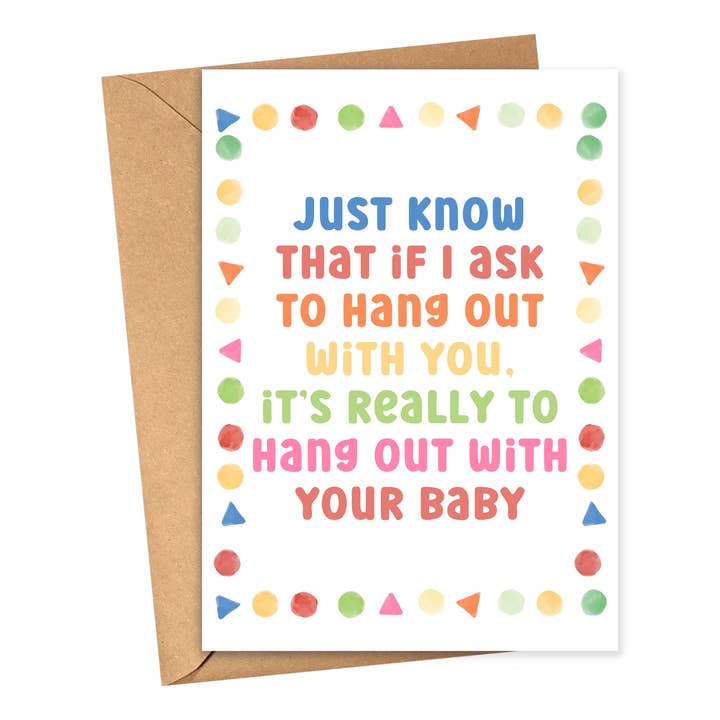 Funny Baby Card New Baby Card New Mom Baby Shower Gifts for wholesale by R is for Robo