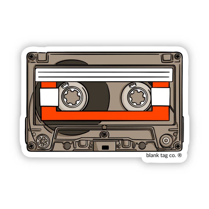 Blank Tag Co.® Waterproof Sticker - Cassette Tape for wholesale by Blank Tag Co. - Waterproof Stickers