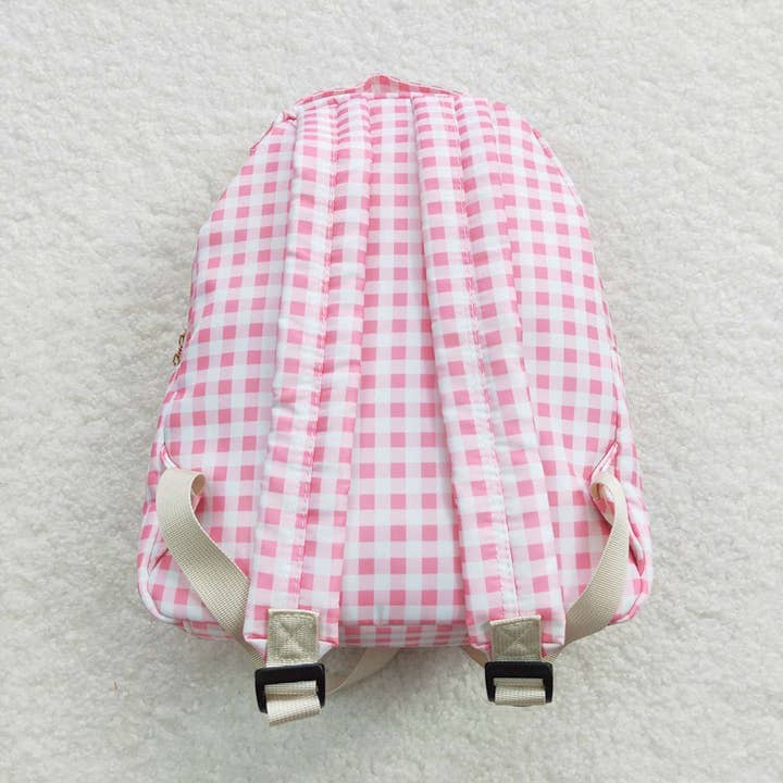 Aier Wholesale - Wholesale Backpack – Child - Baby Girls Children Pink Checkered Back Bags3