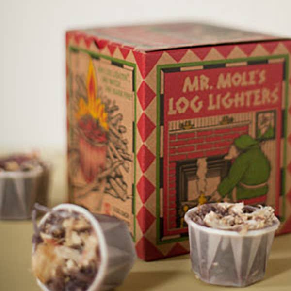 Mole Hollow Candles - Wholesale Lighter - Mr. Mole's Log Lighters, Fire Starters for Fireplaces1