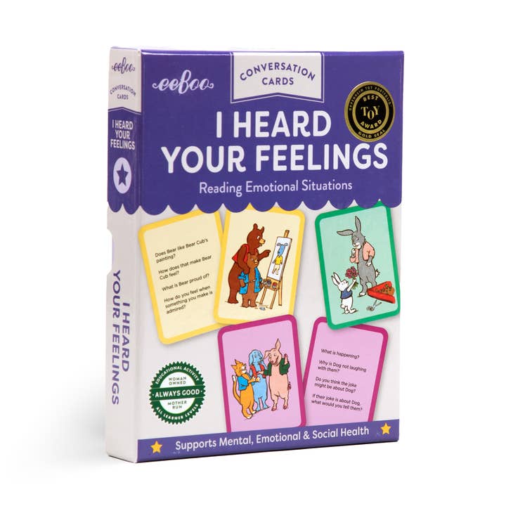 I Heard Your Feelings Conversation Cards for wholesale by eeBoo