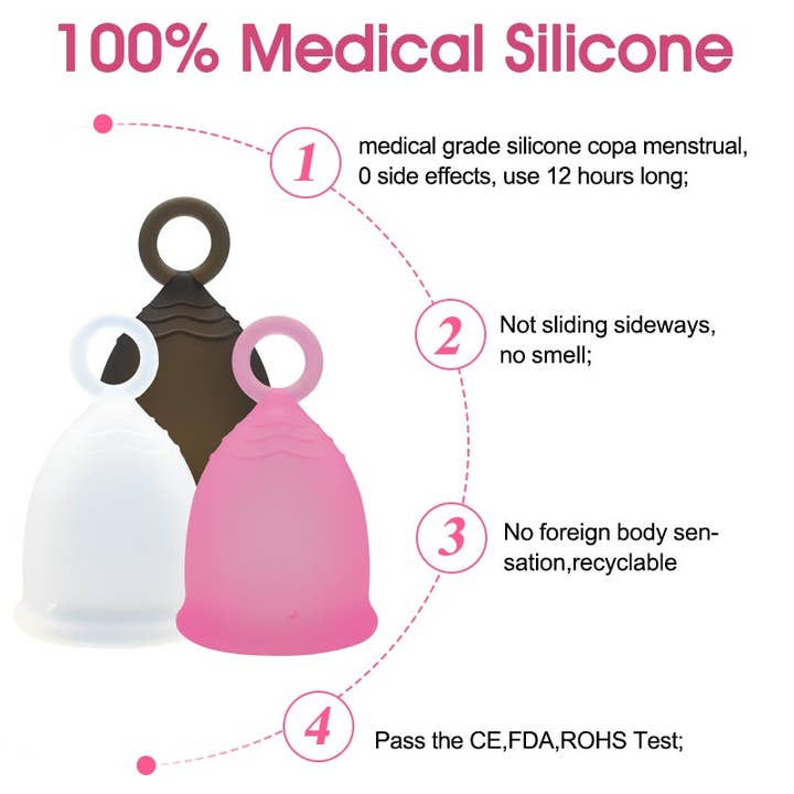 VIGOR - Wholesale Menstrual Cup - Reusable Lady Period Cup Medical Grade Silicone Copa10